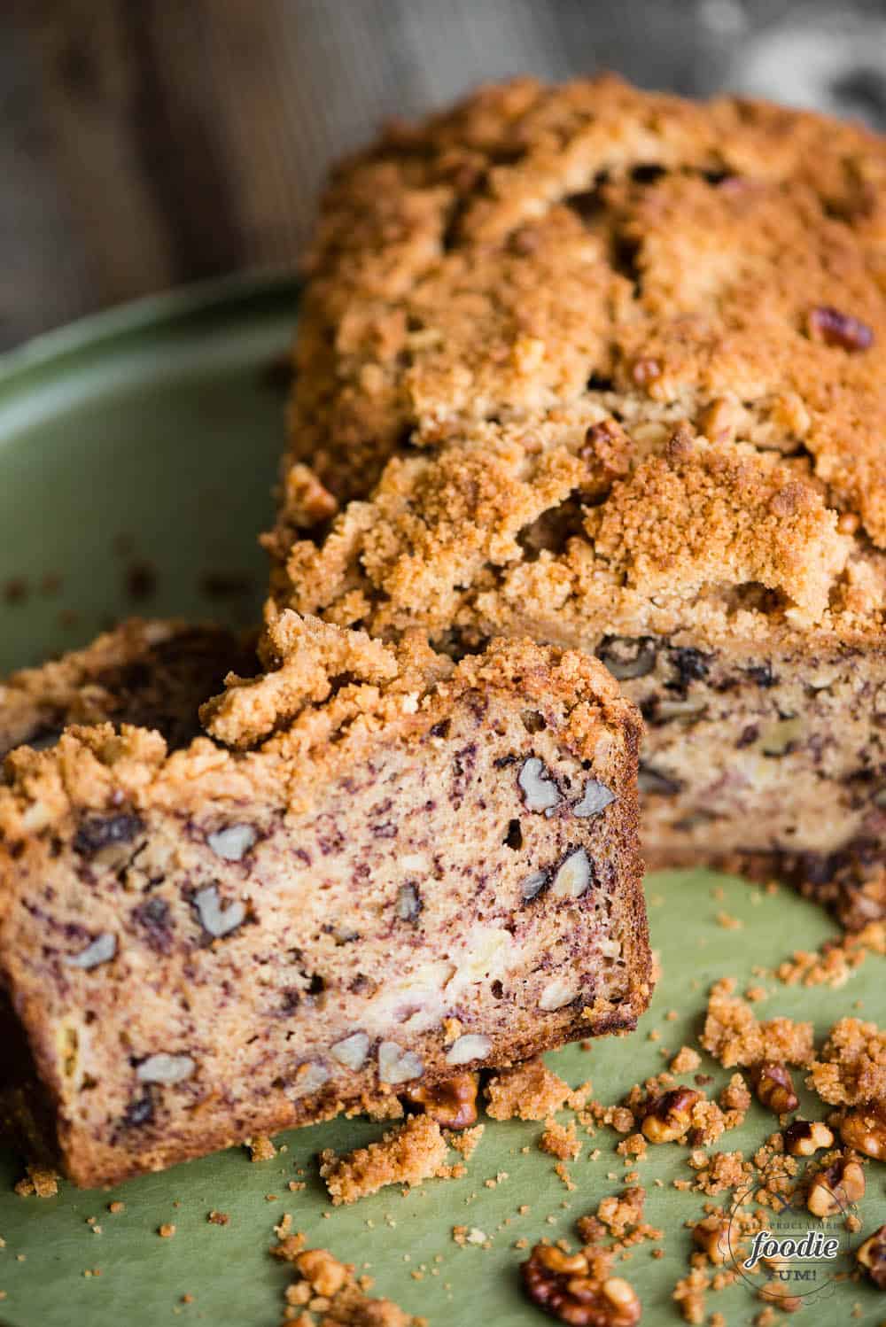 delicious banana bread in a loaf pan