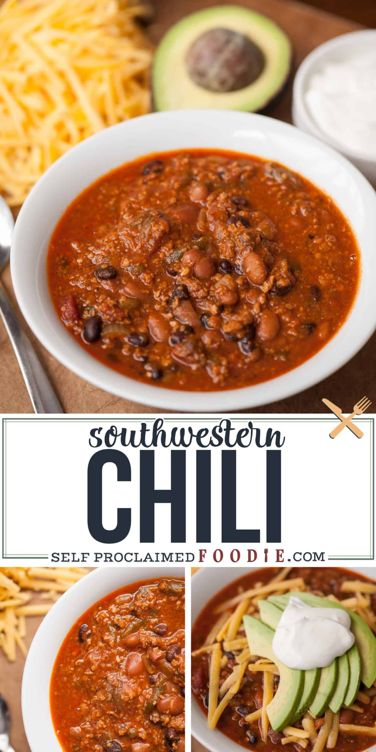 Southwestern Chili {Instant Pot or Slow Cooker} - Self Proclaimed Foodie