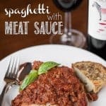 Everyone has their own method of making homemade Spaghetti with Meat Sauce, but this is the recipe I use and our family enjoys it for dinner every week!