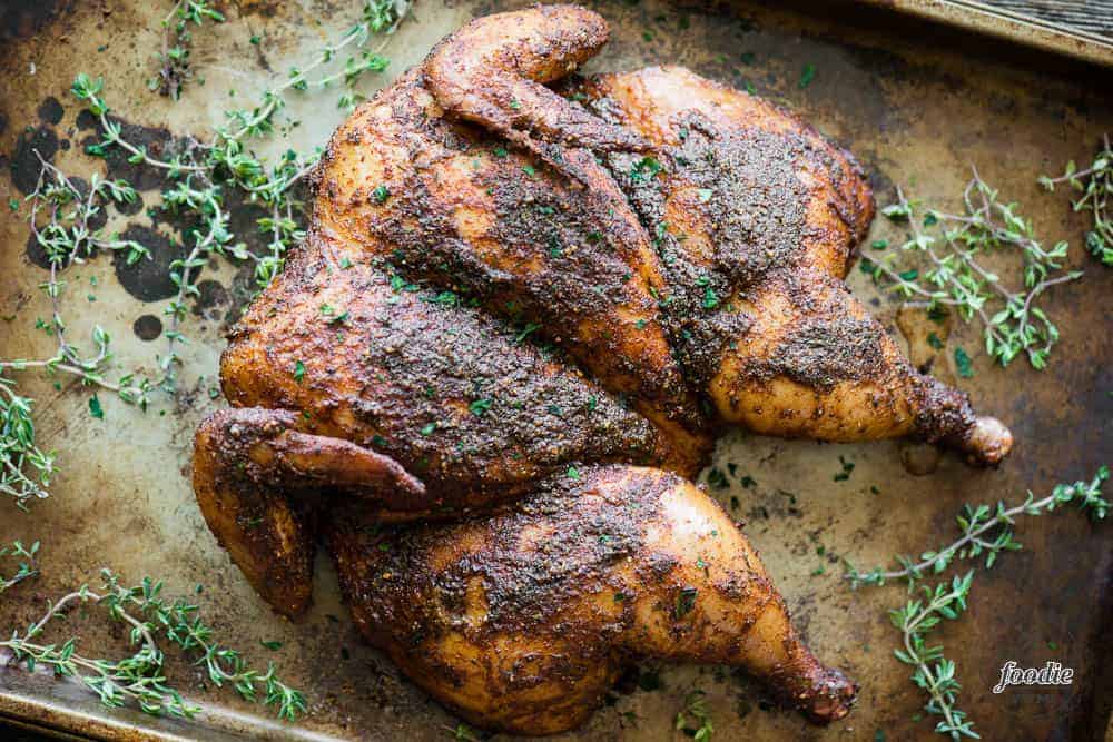 How long to smoke a butterflied chicken