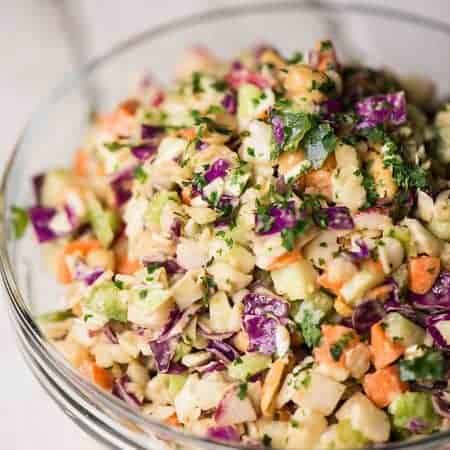 If you're looking for a quick and healthy side salad to accompany your meal, look no further than this easy Spicy Peanut Asian Slaw.
