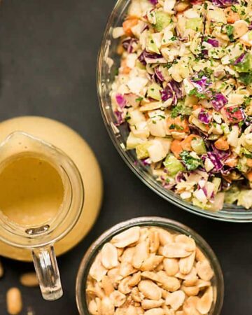 If you're looking for a quick and healthy side salad to accompany your meal, look no further than this easy Spicy Peanut Asian Slaw.