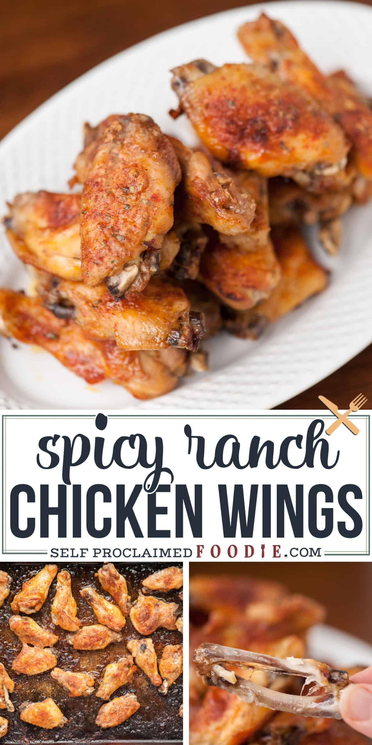 Spicy Ranch Chicken Wings - Self Proclaimed Foodie
