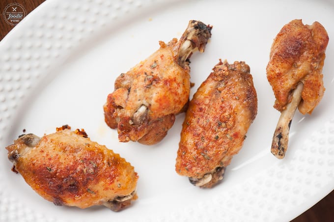 marinated Chicken wings where the meat is falling off the bone