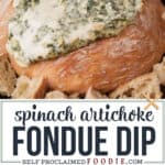 Spinach Artichoke Fondue Dip