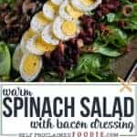 warm spinach salad with bacon dressing