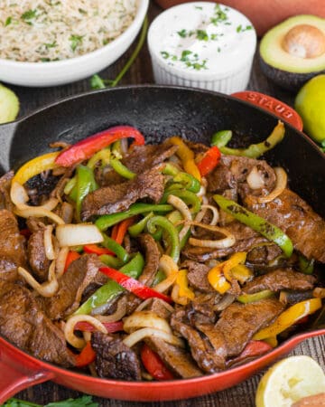Steak Fajitas with toppings