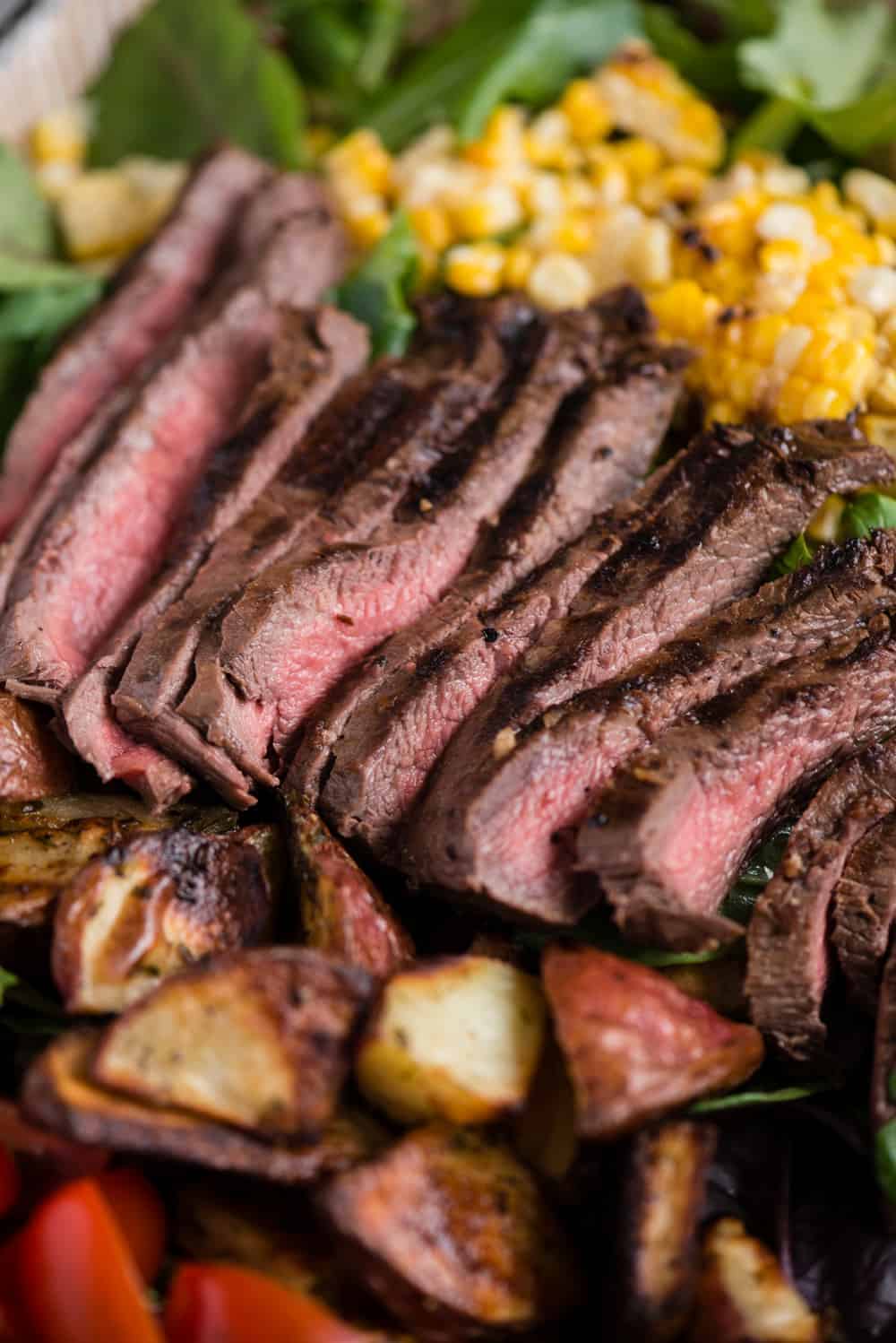 flat iron steak salad