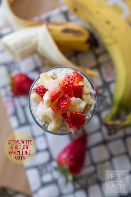 Strawberry and Banana Overnight Oats