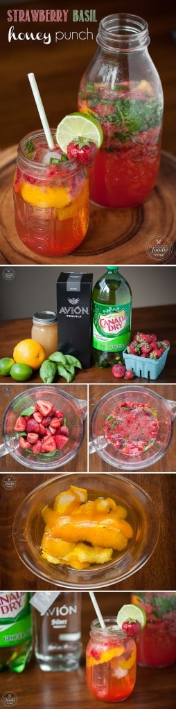 Host the perfect micro-occasion for any summer day or night with this delicious Strawberry Basil Honey Punch made with silver tequila and ginger ale.
