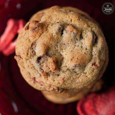 Fewer things go better together than strawberries and chocolate, which is why these chewy Strawberry Chocolate Chip Cookies are the perfect dessert.