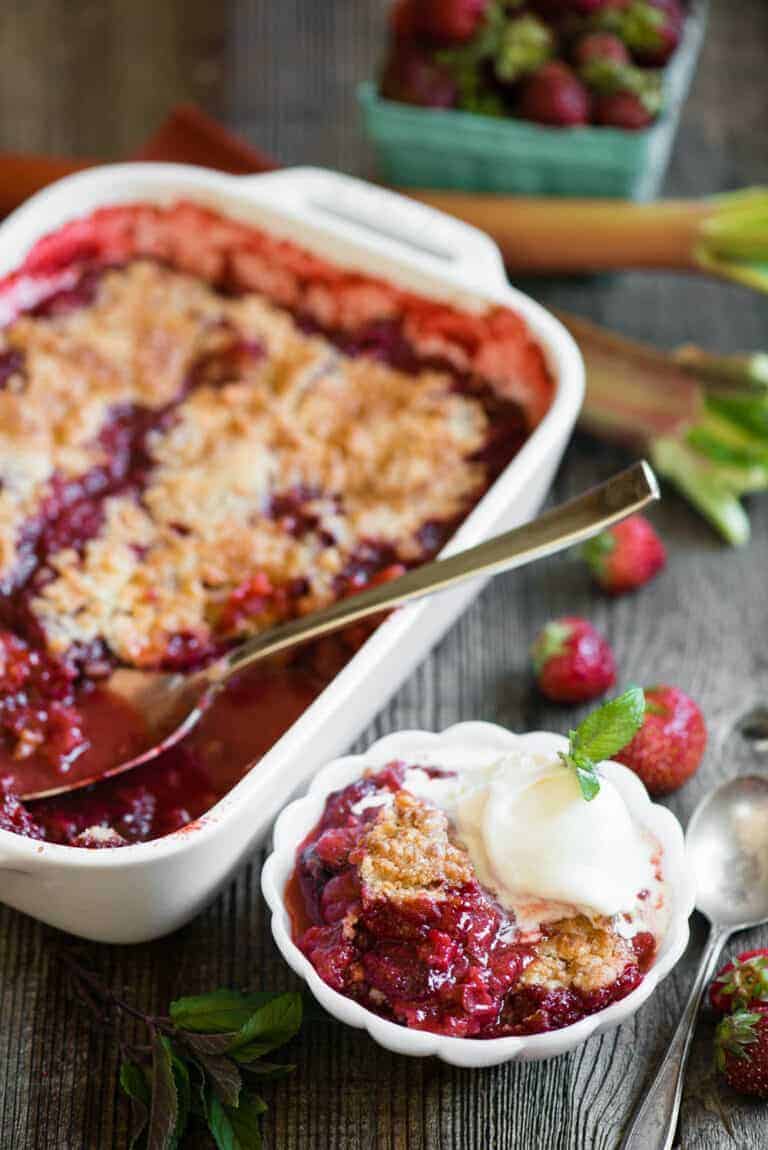 Strawberry Rhubarb Cobbler - Self Proclaimed Foodie