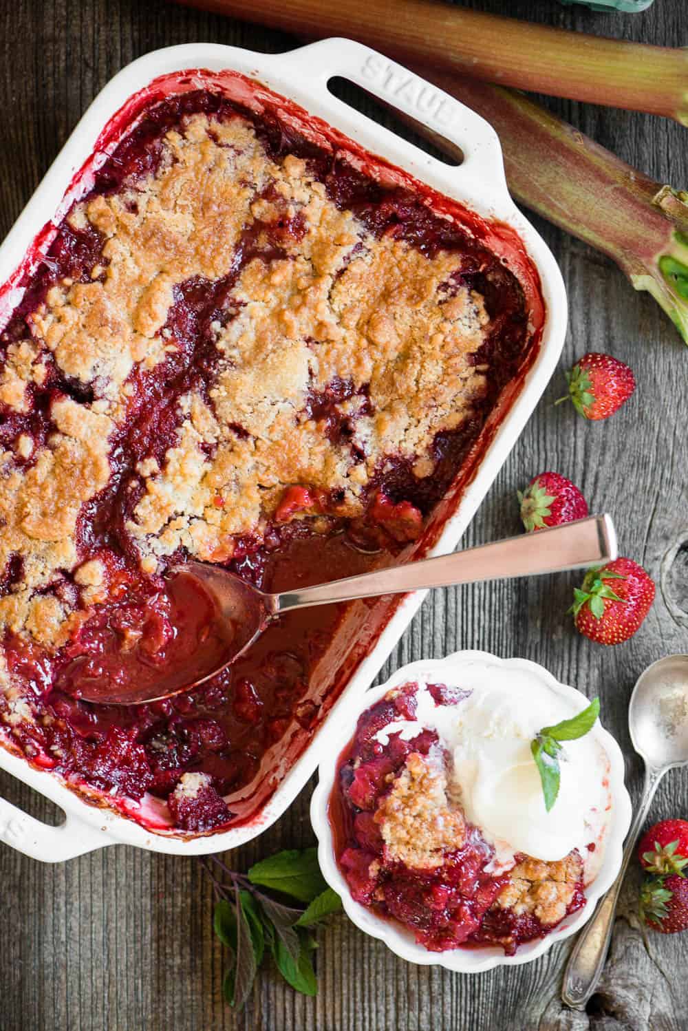 Strawberry Rhubarb Cobbler - Self Proclaimed Foodie