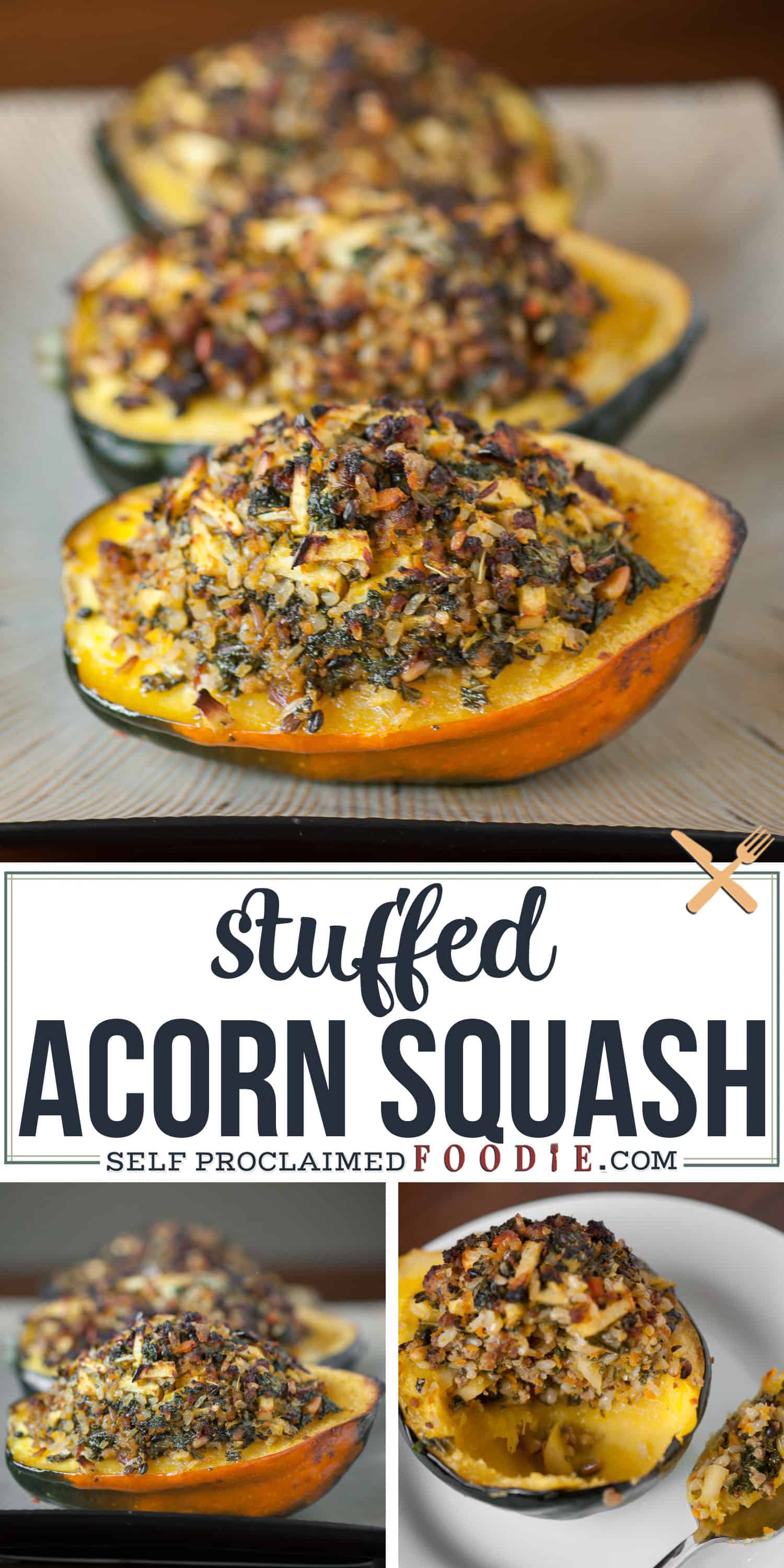 Sausage Stuffed Acorn Squash Recipe - Self Proclaimed Foodie