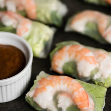 summer rolls with shrimp.