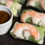 Shrimp Summer Rolls with peanut sauce