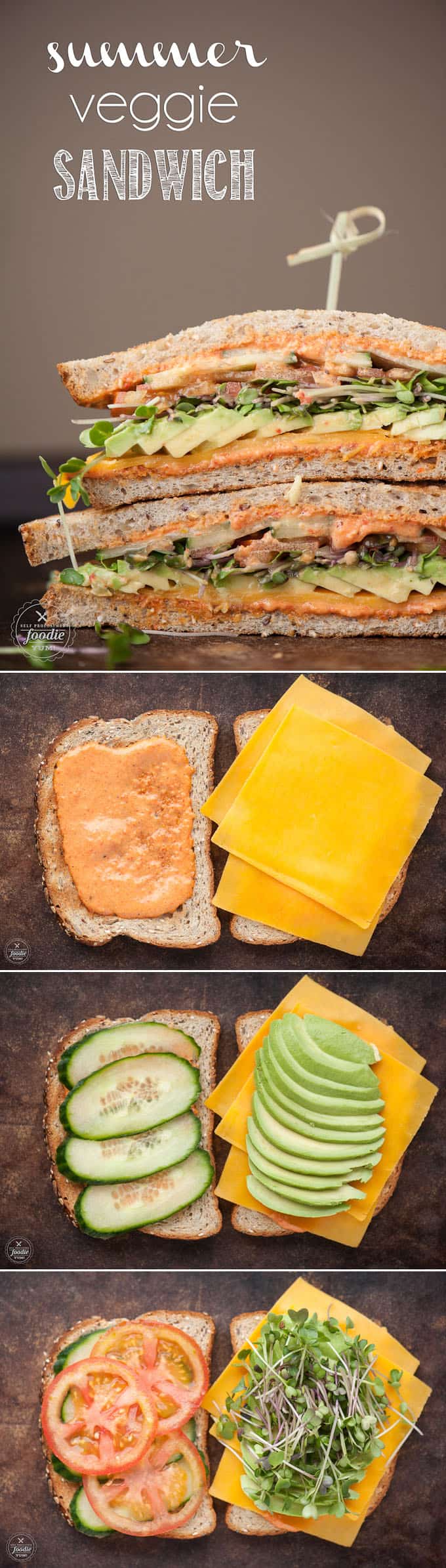 Can you think of a better way to enjoy summer than enjoying a lovely picnic outdoors while enjoying something like this Summer Veggie Sandwich?