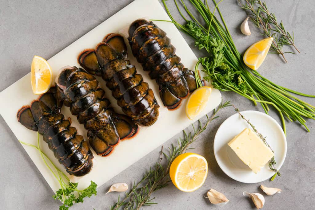 ingredients to broil lobster tail