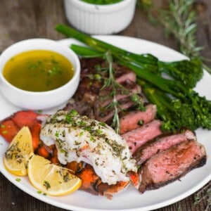 Surf and Turf with lobster and steak