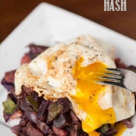Mix up your breakfast routine and enjoy this hearty and nutritious Sweet Potato and Ham Hash that tastes wonderful with a couple of eggs.