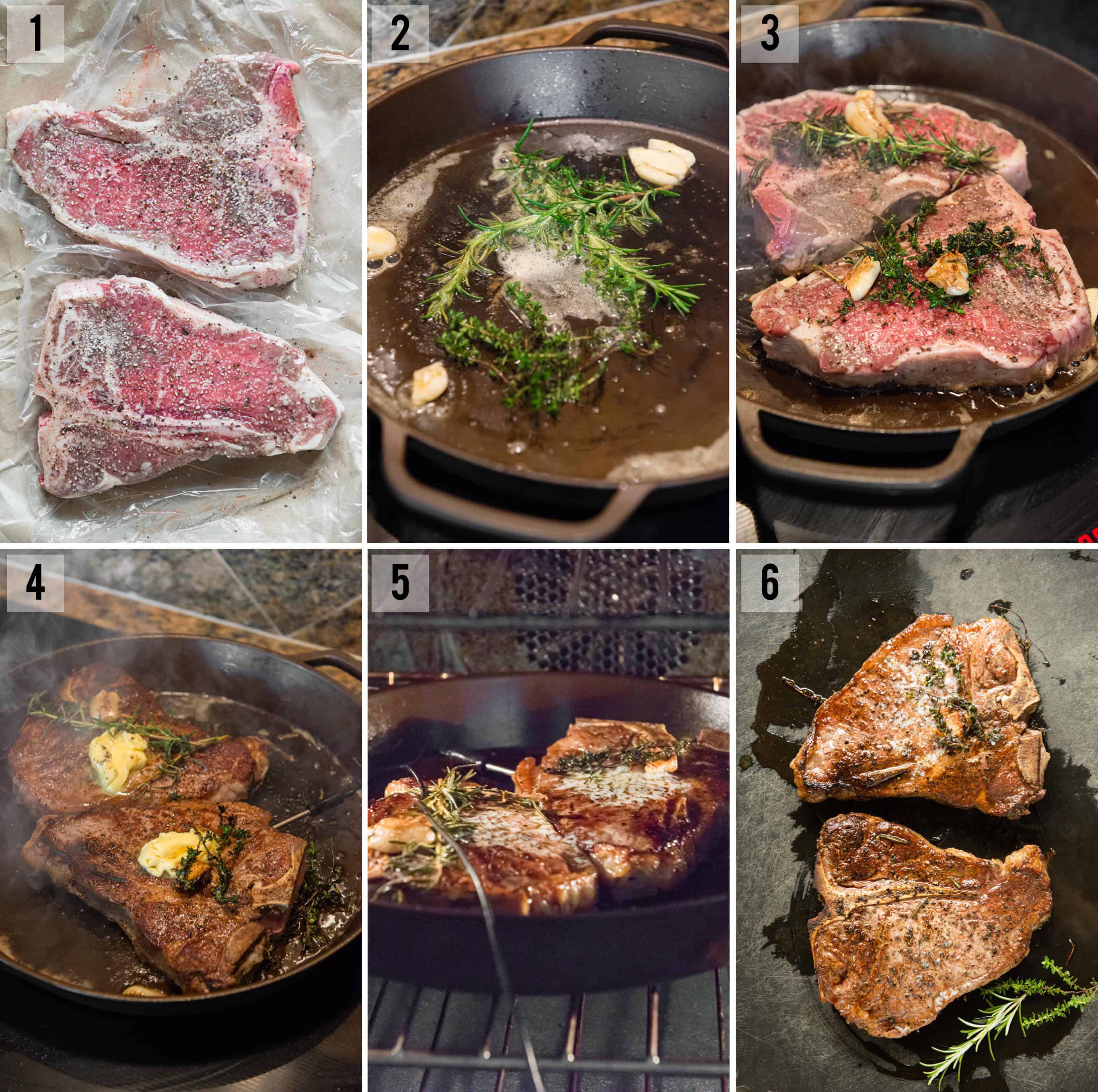 step by step photos on how to make t-bone steak