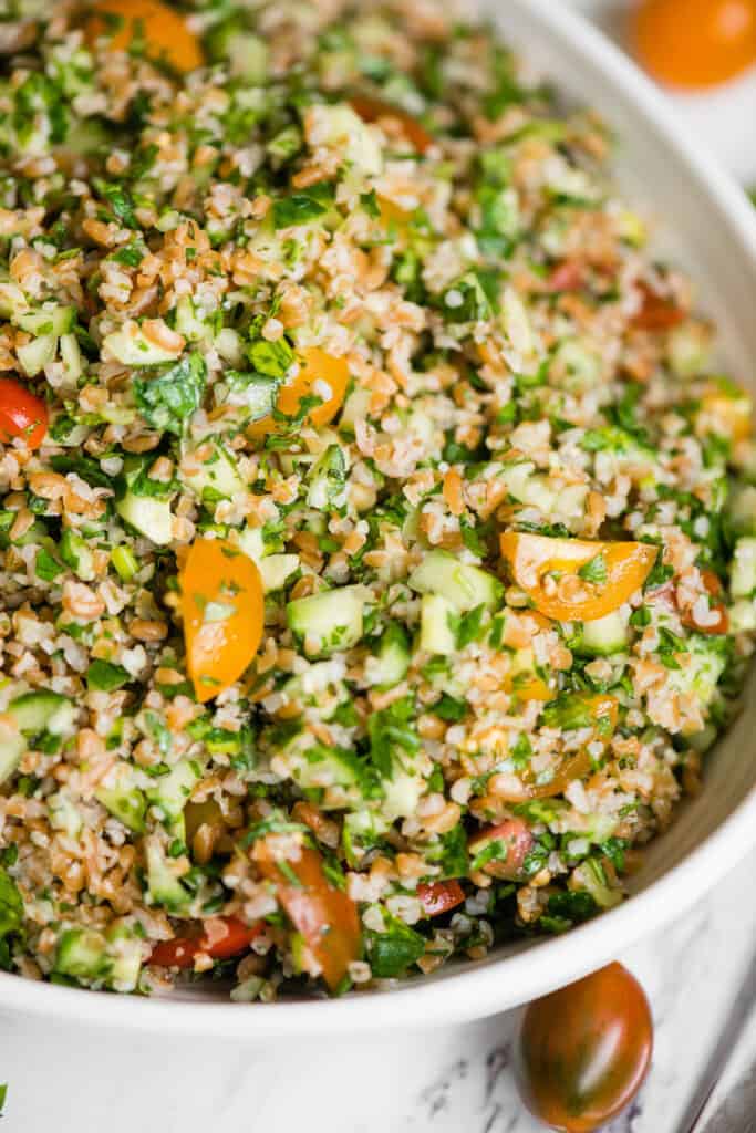 close up of Tabbouleh salad recipe