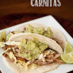 tailgate carnitas on a plate