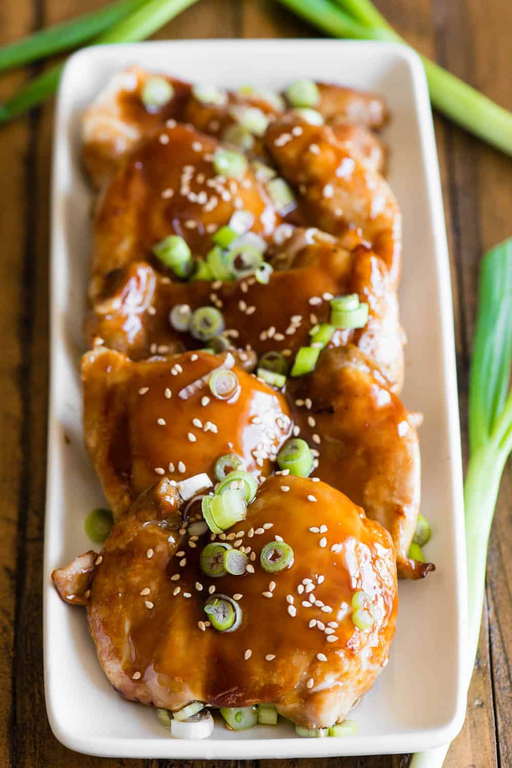 easy oven baked Teriyaki Chicken with soy sauce and brown sugar sauce