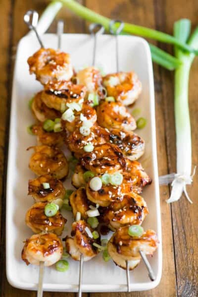 {Easy Grilled} Easy Teriyaki Shrimp Skewers Skewers - Self Proclaimed ...