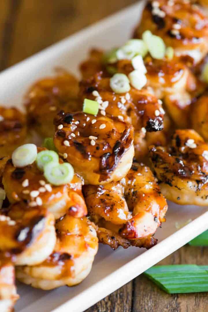 {Easy Grilled} Easy Teriyaki Shrimp Skewers Skewers - Self Proclaimed ...