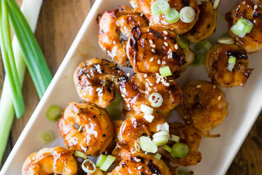 the best homemade Teriyaki Shrimp skewers