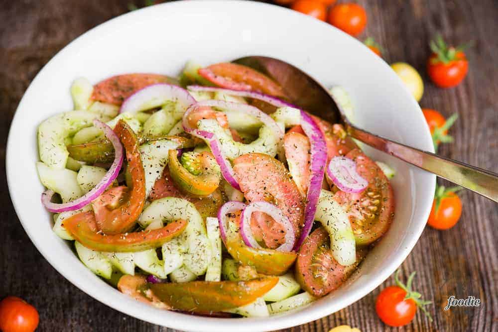 Marinated Tomato Cucumber Salad Self Proclaimed Foodie