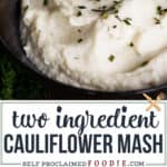 mashed cauliflower