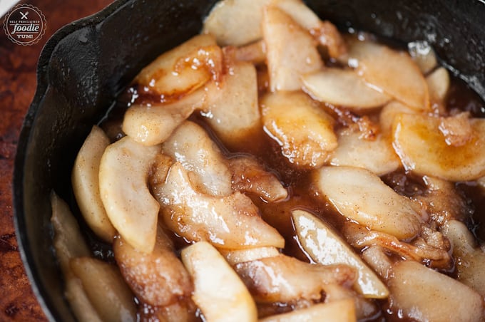 cooked pears in a dish