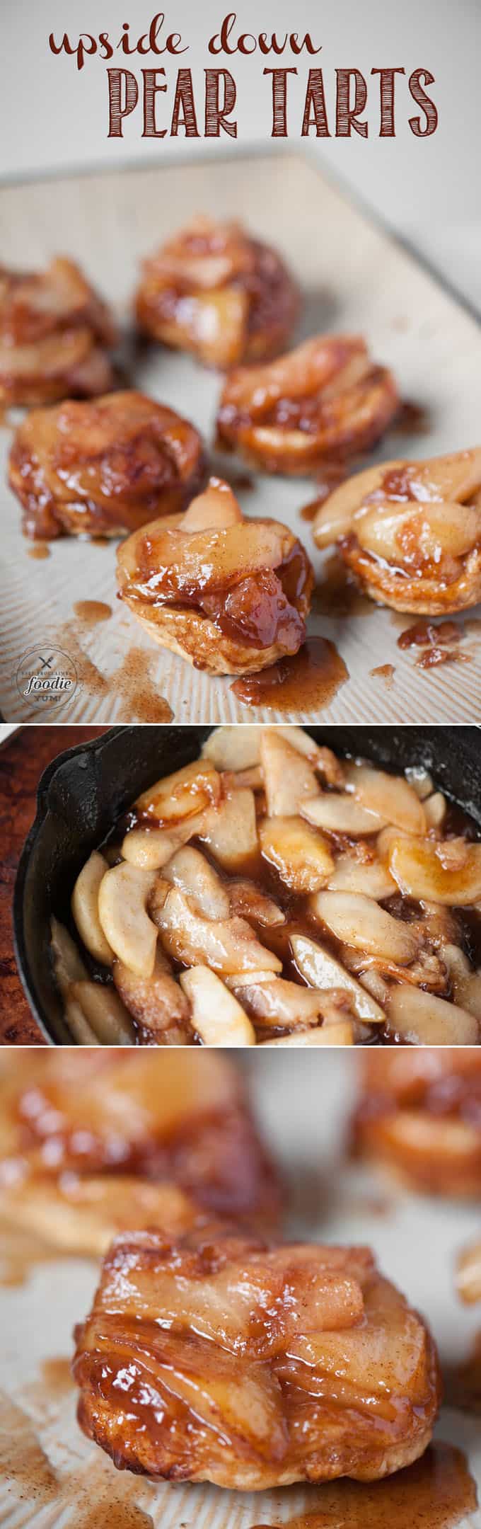 Upside Down Pear Tarts are an impressive looking fall dessert, yet are incredibly easy to make with only a few ingredients.