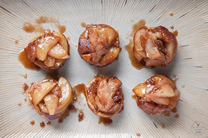 pear tarts on a table