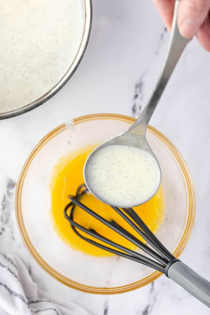 tempering egg for vanilla pudding recipe