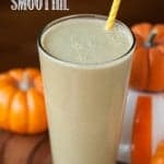 Take on your day knowing you've taken care of yourself already with this healthy and satisfying fall inspired Vegan Pumpkin Oat Protein Smoothie.