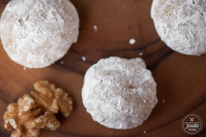 powder sugar covered rum balls