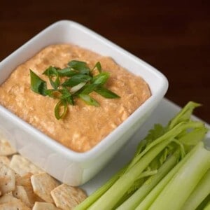 This Warm Buffalo Chicken Dip is super easy to make and is so tasty that it will be the hit at any tailgating or game day get together.