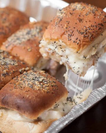 warm turkey sandwiches on rolls