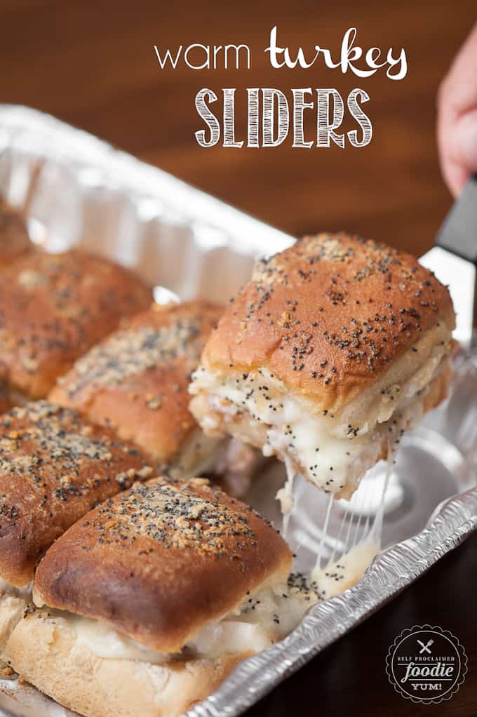 These easy Warm Turkey Sliders made from a frozen turkey breast cooked in the slow cooker or an electric pressure cooker make for some great game day food!