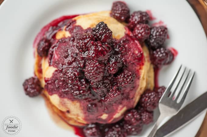 stack of Pancakes with Berries